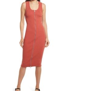 AllSaints Alicia Rib Knit Midi Dress